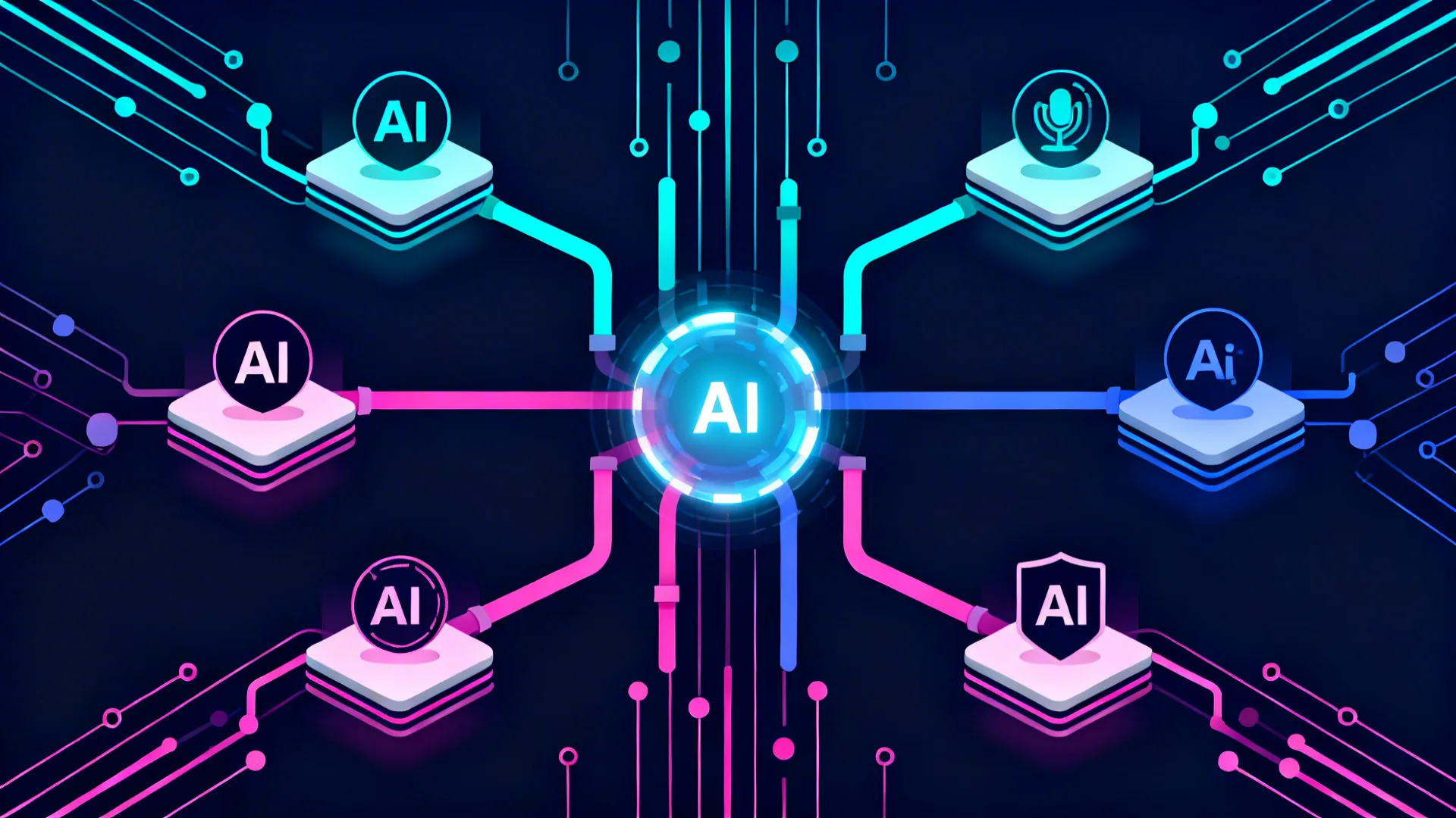 AI 모델 제공자들이 오픈클로 허브에 연결되는 구조