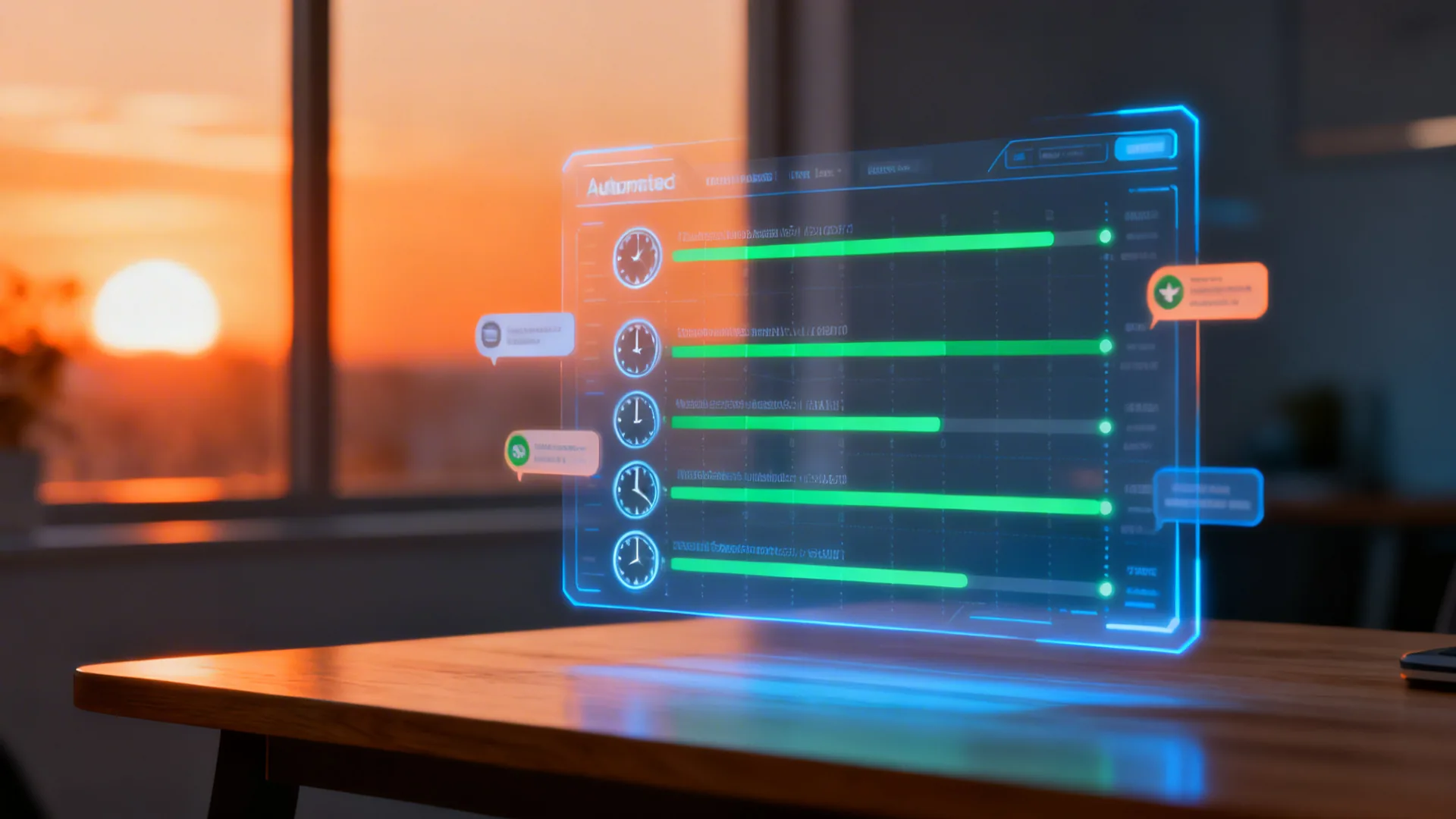 자동화 대시보드에서 크론 작업들이 실행되는 모습