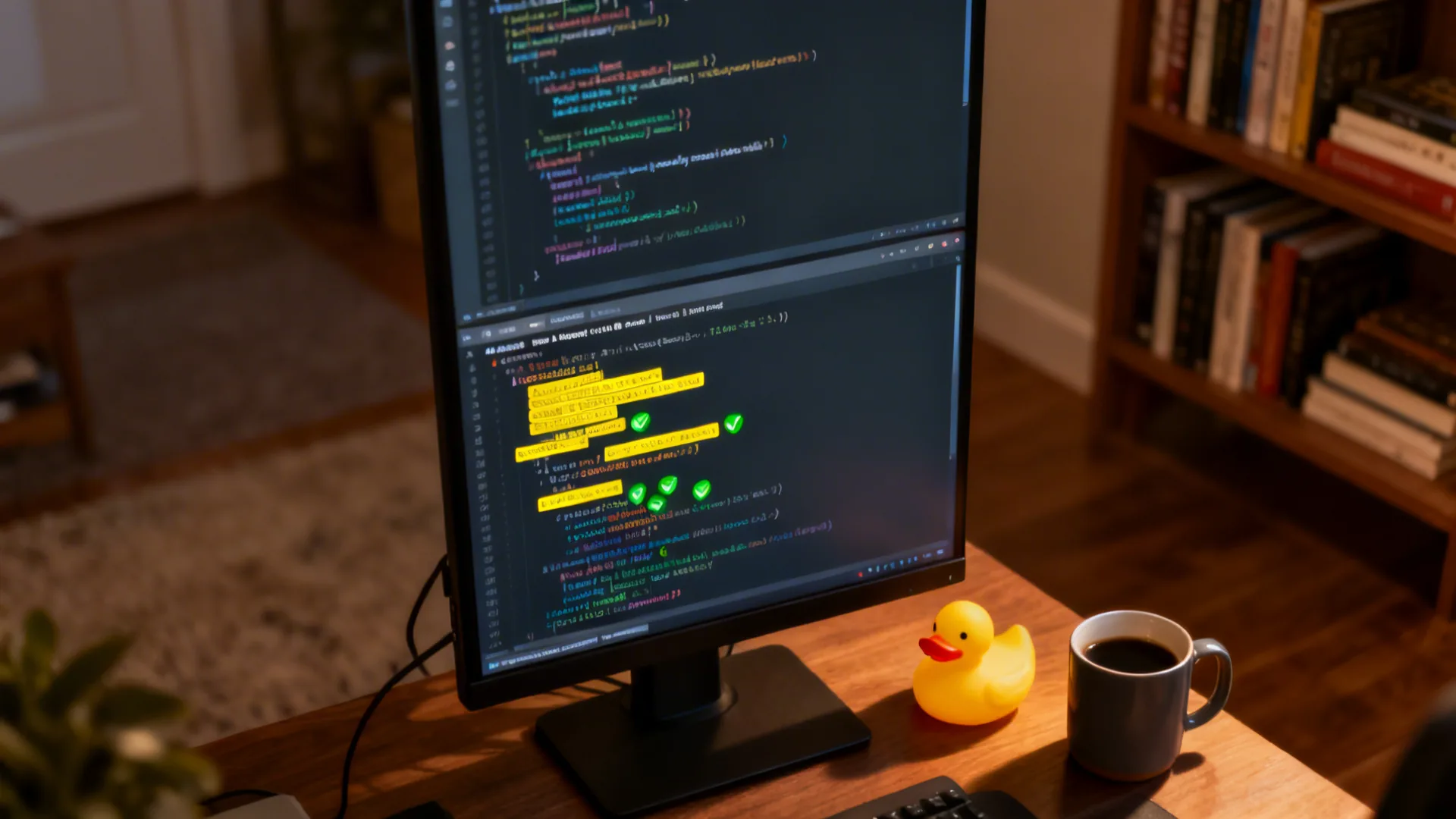 코드 예시를 포함한 프롬프트와 결과물이 나란히 보이는 에디터 화면
